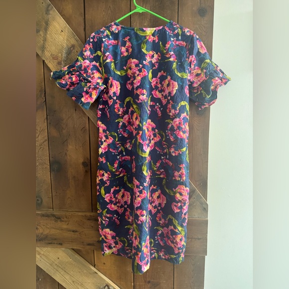 Floral Mini Dress in Pink and Blue - Picture 3 of 4